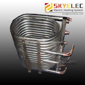 Titanium immersed coil type heat exchanger